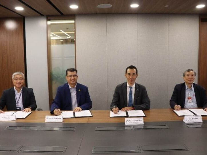 TMP EVP of marketing division Jing Atienza, MAAGAP president Martin Dela Rosa, TMP president Masando Hashimoto, and TMP vice chair Dr. David Go sign the partnership agreement./Contributed photo  