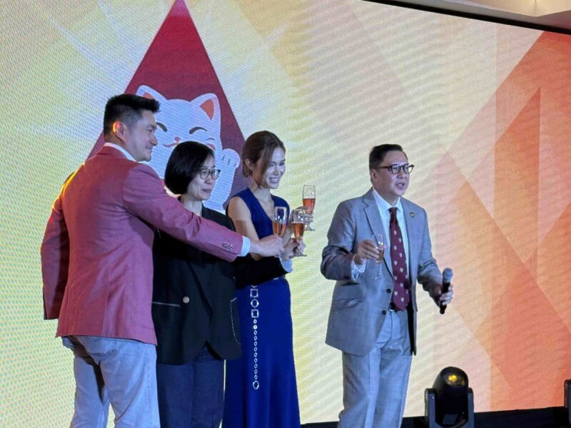 Summit Media president and CEO Howard Go, Summit Media chair and founder Lisa Gokongwei-Cheng, PlayTime Entertainment spokesperson Adela Mae Marshall, and PT Summit CEO Crisanto Roy Alcid during the launch of PT Summit on Aug. ​5, 2026./Photo ​by Miguel R. Camus&nbsp;