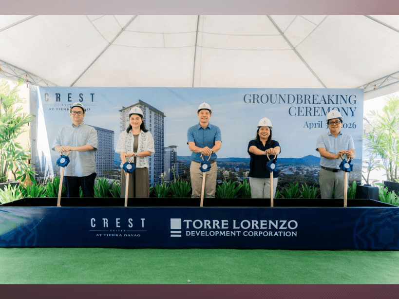 Crest Suites at Tierra Davao officially breaks ground, marking Torre Lorenzo&rsquo;s latest step in expanding its hospitality footprint in Mindanao. | Contributed photo