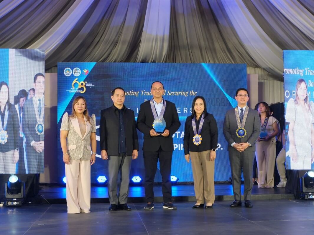 From left: Bureau of Customs-Port of Batangas district collector Carmelita Talusan, Customs Commissioner Ariel Nepomuceno, Toyota Motor Philippines Corp. SVP Dennis Ben-Hur Escuro, TMP VP Arlene Guico, and Finance Undersecretary for Revenue Operations Group Atty. Charlito Martin Mendoza during the recognition ceremony for the BOC-POB Top 10 Importers./ Contributed photo