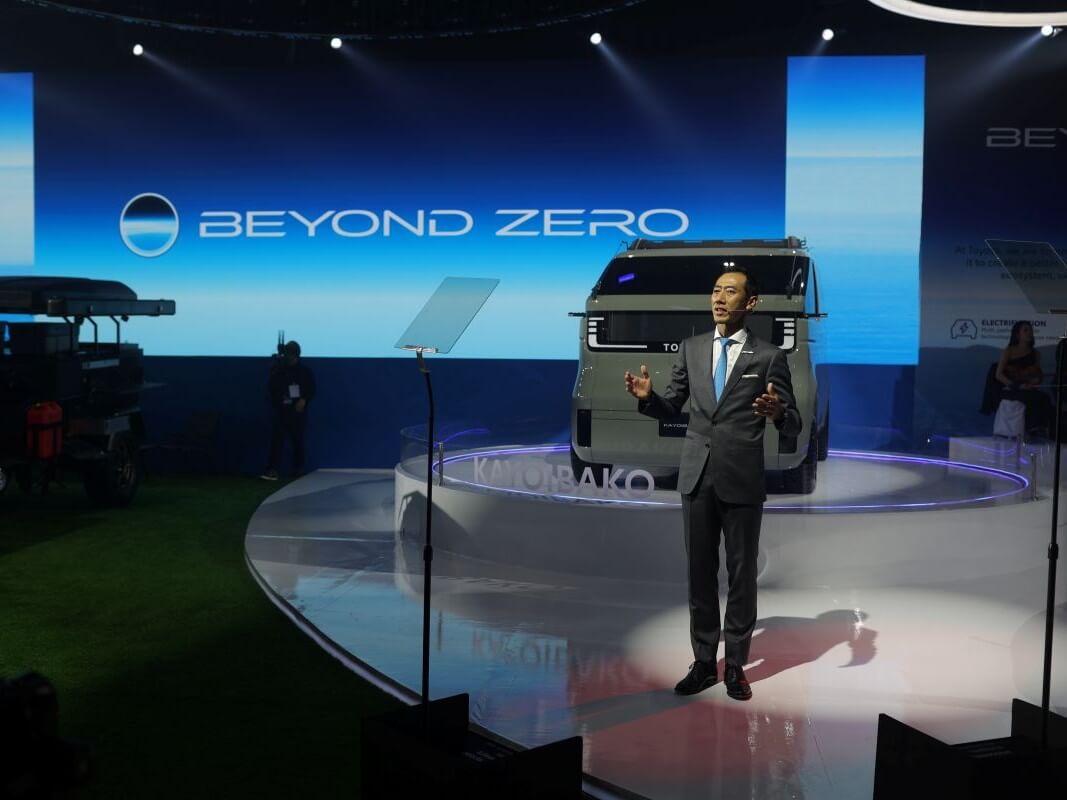 TMP president Masando Hashimoto unveils the “Beyond Zero” vision to public at the 2024 Philippine International Motor Show (PIMS)./Contributed photo