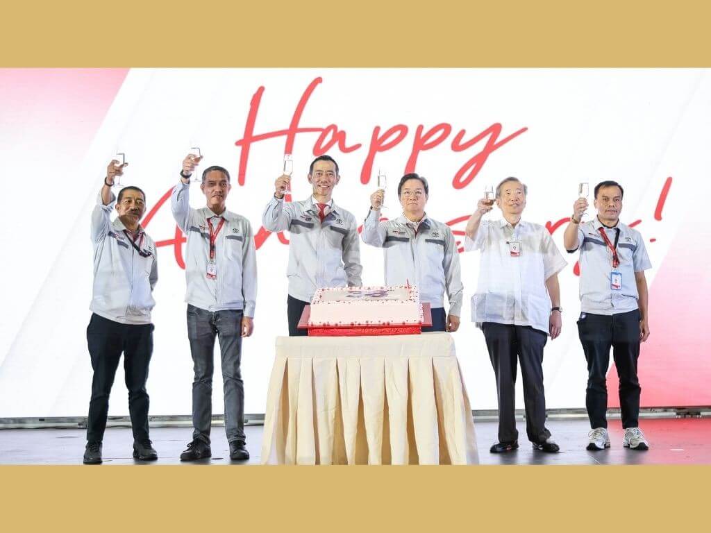 A ceremonial toast with TMP officers and labor union leaders during the 38th anniversary celebration at TMP&rsquo;s industrial complex in Santa Rosa City, Laguna on Aug. 3, 2026. | Contributed photo