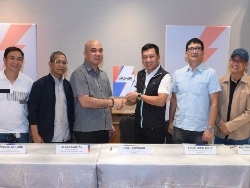 CONTINUED COLLABORATION. (From Left) TAP senior managing coordinator Yoshiaki Masuda, TAP plant facility section manager Florentino Castillo, TAP deputy general manager in-direct Armando Alilang, TAP acting GM Allan Cantal, first vice president & MPower head Redel Domingo, MPower senior AVP & retail sales head Eddie John Adug, MPower area heads Rolando Abrojena and Glaiza Lampa./ Contributed photo (Click on the photo to view full image)