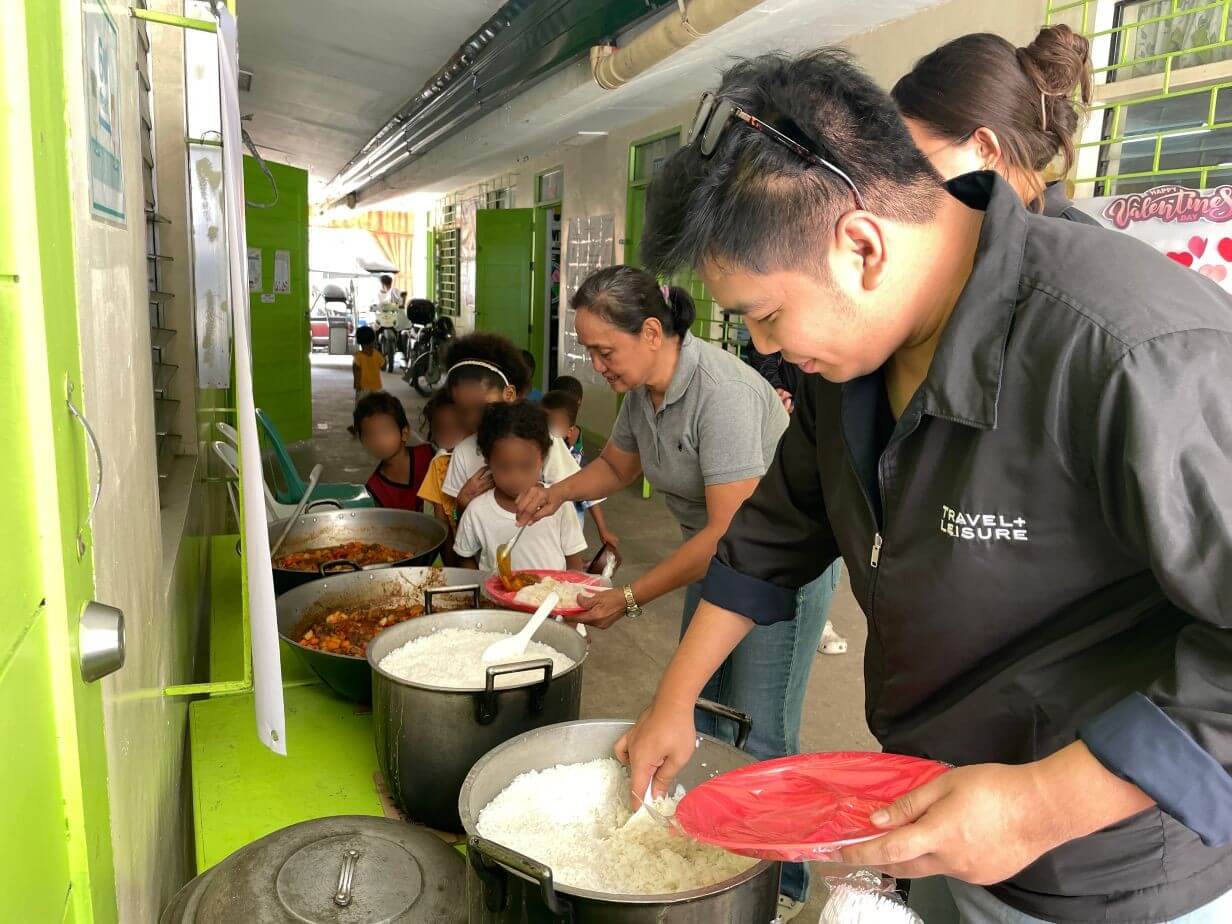 Students participate in a feeding program at Sapang Uwak Elementary School, where daily meals are provided to support their health and learning. Children&rsquo;s faces have been blurred, as requested by the school principal and teachers, to protect their identities. | Contributed photo
