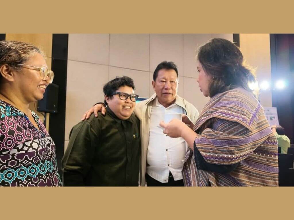 Jamaica B. Diamante (second from left), chief operating officer of Tuburan Coffee, with her father and founder of Tuburan Coffee, Aljun Diamante | Contributed photo