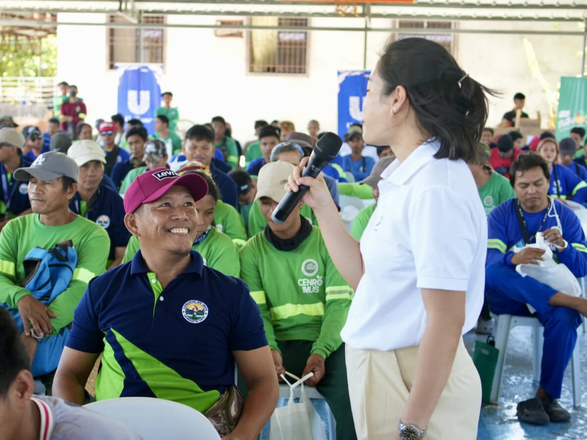 The Unilever team engaging and supporting waste worker partners from Cavite at a recent Walastik (Wise on Plastic) Education Session./ Contributed photo