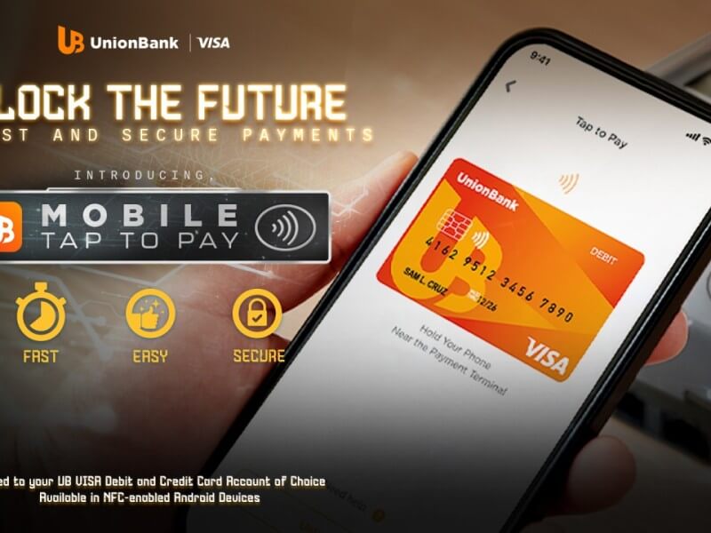 Customers can tap any NFC-enabled Android phone linked to their UnionBank Visa Debit or Credit Card at Visa contactless terminals worldwide. /Contributed photo (Click to view full image)