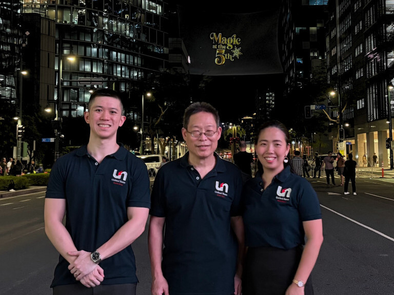  Magic Makers. United Neon Media Group (UNMG), through its Media Display Solutions (MDS) team, made magic as they launched the first ever sky projection in Southeast Asia in BGC last week. (From left) UNMG deputy COO Benjamin Ernest Lim, UNMG CEO Danny Lim and MDS head Wency Adrielyne Chavez Tan./Contributed Photo