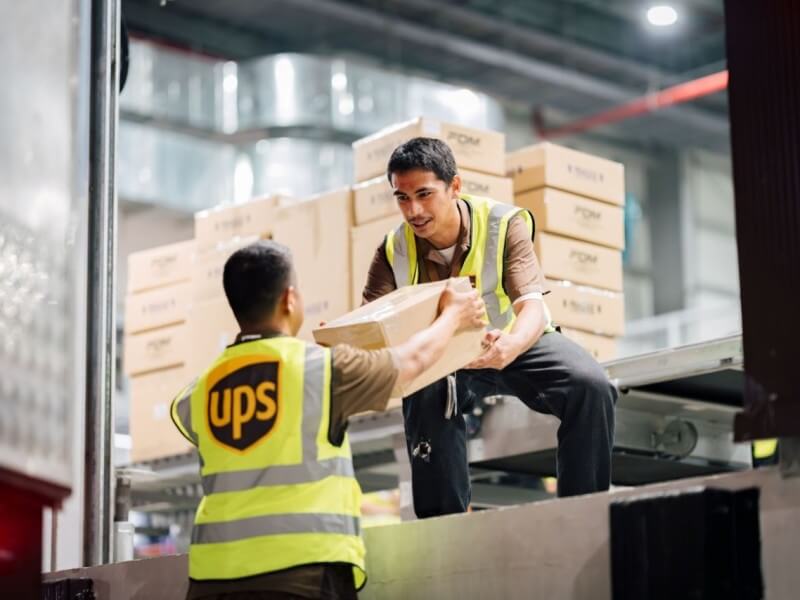 UPS personnel unload export shipments at the UPS Clark International Air Hub, which strengthens the Philippines&rsquo; connectivity to global markets. | Contributed photo