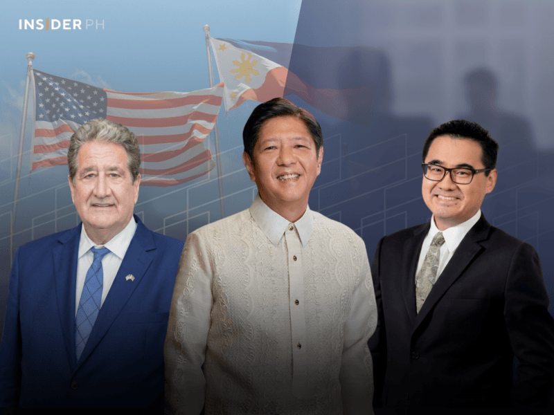 &nbsp;US Ambassador Lee Lipton, President Ferdinand Marcos Jr. with Finance Secretary Frederick Go.&nbsp;