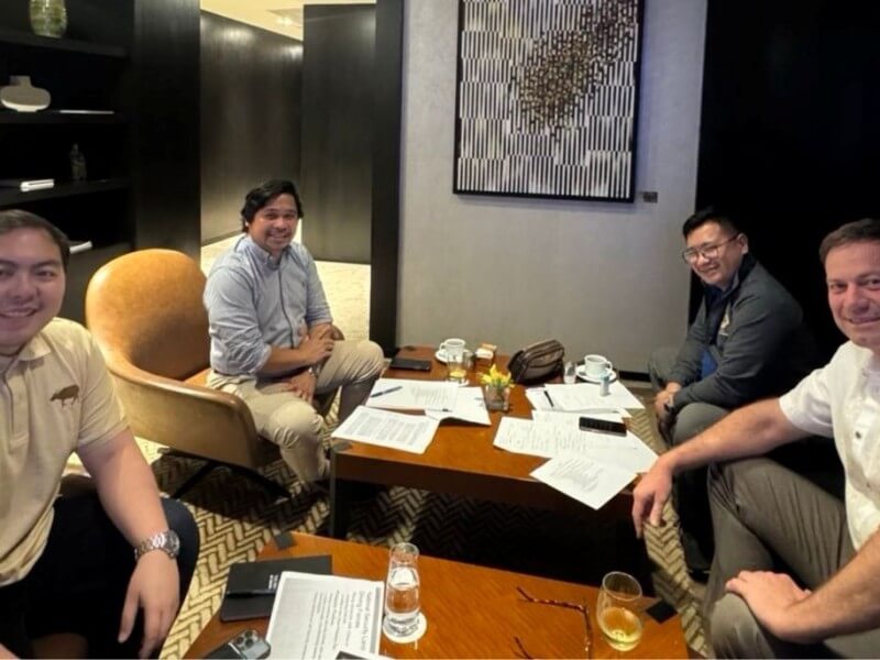 Reaffirming investment commitment. From left: APECO business development and marketing division manager Gene Angelo P. Ferrer, President and CEO Atty. Gil G. Taway IV, Deputy Administrator Angelo Gabriel D. Mantuano, and Anglicotech LLC CEO David Cooper in a high-level meeting at Conrad Manila, Pasay City on Dec. 19, 2025. | Contributed photo &nbsp;(Click to view the full image)