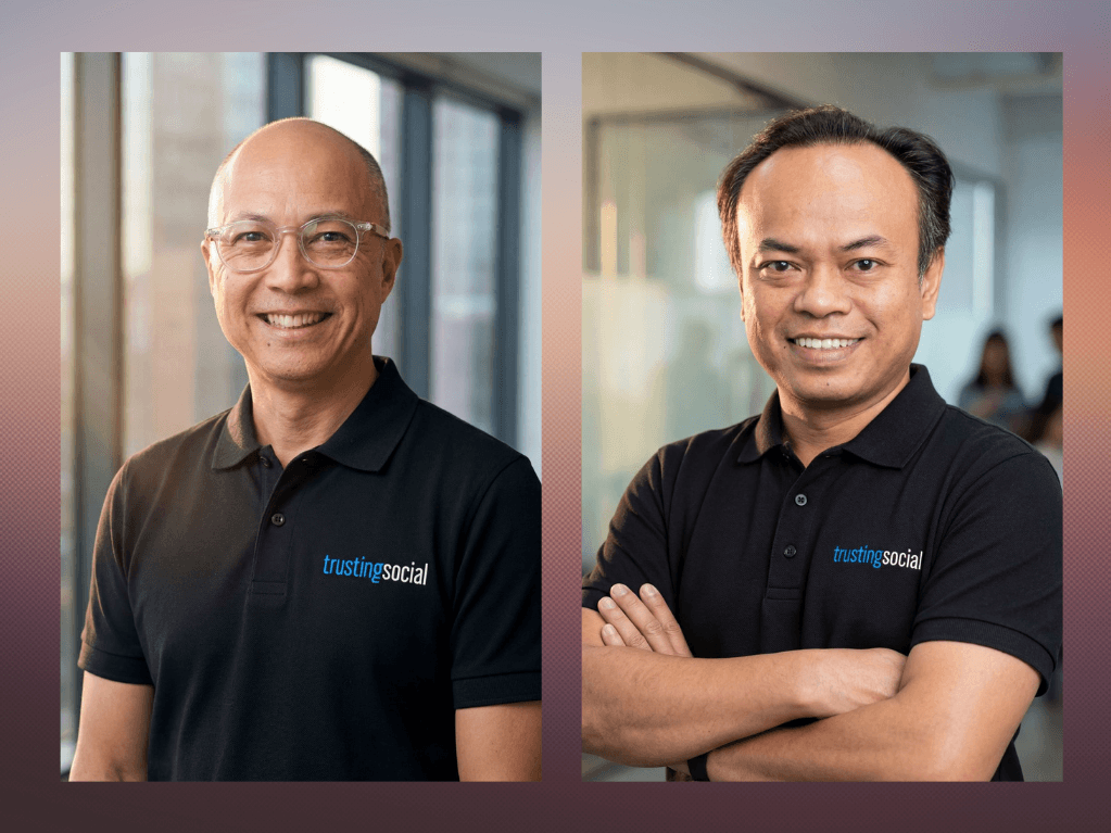 Johnny Escaler, chief executive officer of Trusting Social Philippines, (left) and Nguyen Nguyen, founder and chief executive officer of Trusting Social, (right). | Contributed photo