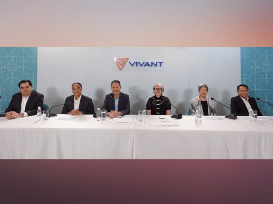 Vivant Energy president Emil Garcia, Vivant Corp. CEO Arlo Sarmiento, chair Francis Damasus Garcia, corporate secretary Atty. Maila de Castro, COOO Carmela Franco, and Vivant Water president Atty. Jess Garcia. | Contributed photo