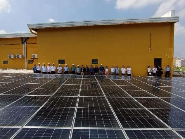 A portion of the newly completed PV system developed by First Gen and Pi Energy at the WalterMart community mall in Malolos, Bulacan./Contributed photo