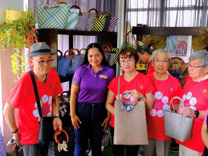 BAFWELA took a creative approach by integrating recycled plastic straps into traditional bayong bags, making them not only biodegradable but also durable and eco-friendly./ Photo from the DTI