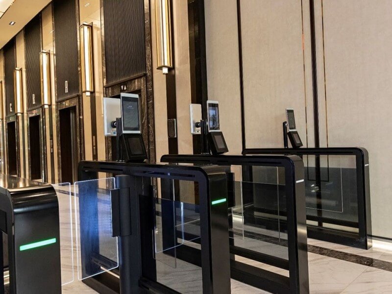 GBF Center showcases future-ready tech with touchless entry, facial recognition turnstiles, and smart destination-oriented lifts./Screenshot taken from JG Summit website 