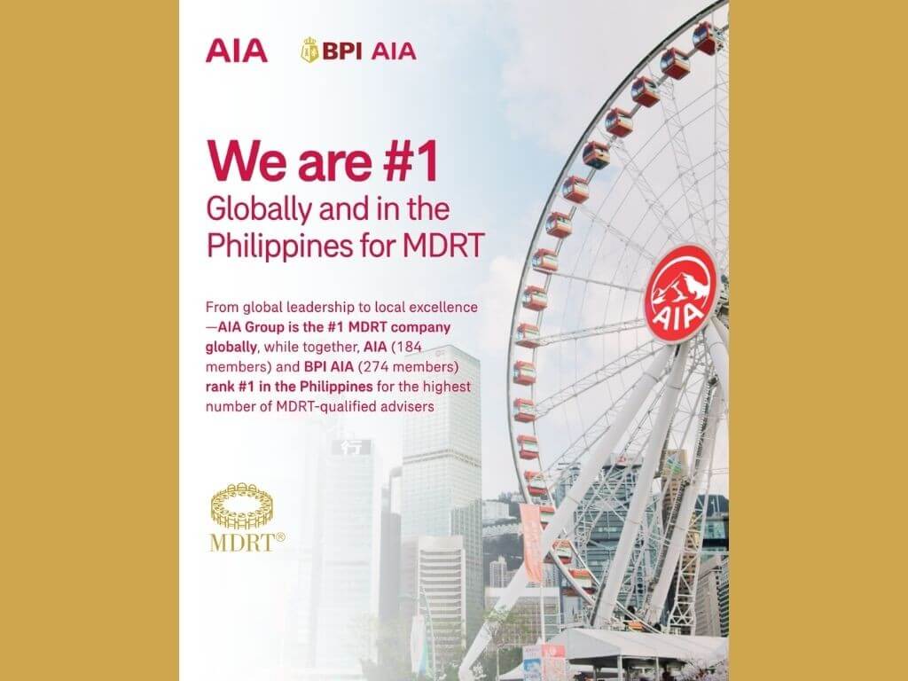 This milestone reflects the strength and quality of AIA Philippines and BPI AIA&rsquo;s financial advisor network. | Contributed photo