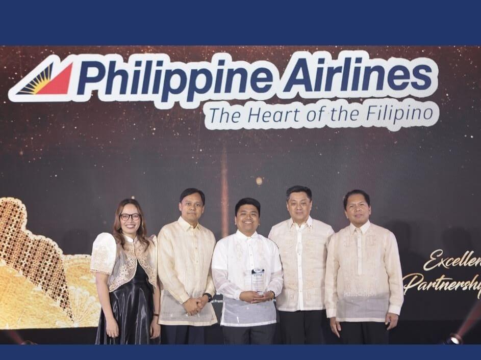 LIPAD head of route development Jasmin Reyes, Philippine Airlines vice president ground for operations Mathew Tamaray, PAL airport officer Nicole James Bautista, PAL vice president for corporate affairs Salvador Britanico, and LIPAD head Of operations Dante Basanta. | Contributed photo