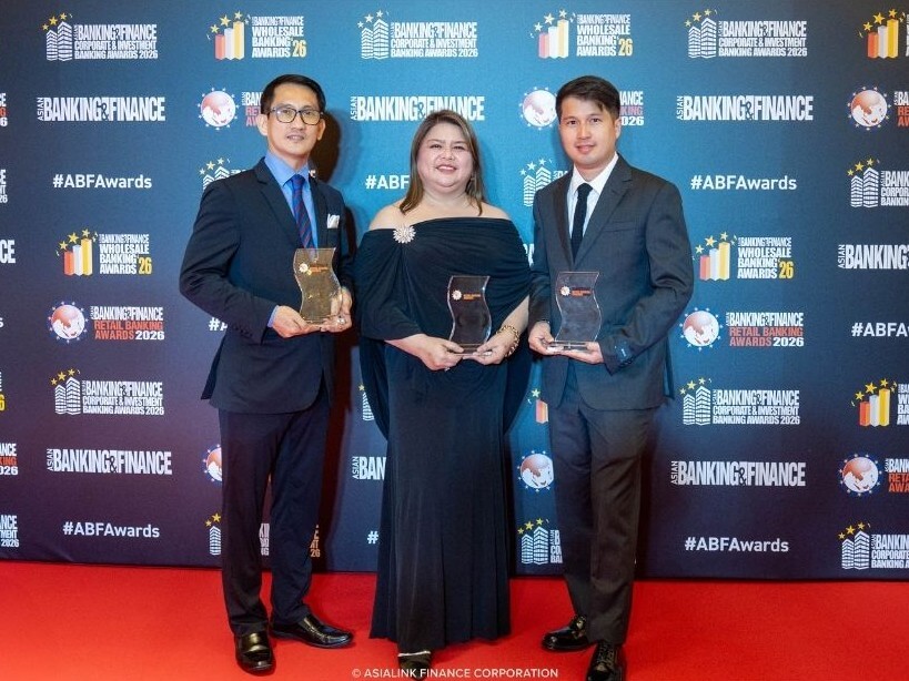 Asialink Finance Corp. received the awards for &ldquo;Finance Company of the Year &ndash; Philippines,&rdquo; &ldquo;New SME Lending Product of the Year &ndash; Philippines,&rdquo; and &ldquo;SME Financial Inclusion Initiative of the Year &ndash; Philippines&rdquo; at the 2026 Asian Banking &amp; Finance Retail Banking Awards. | Contributed photo