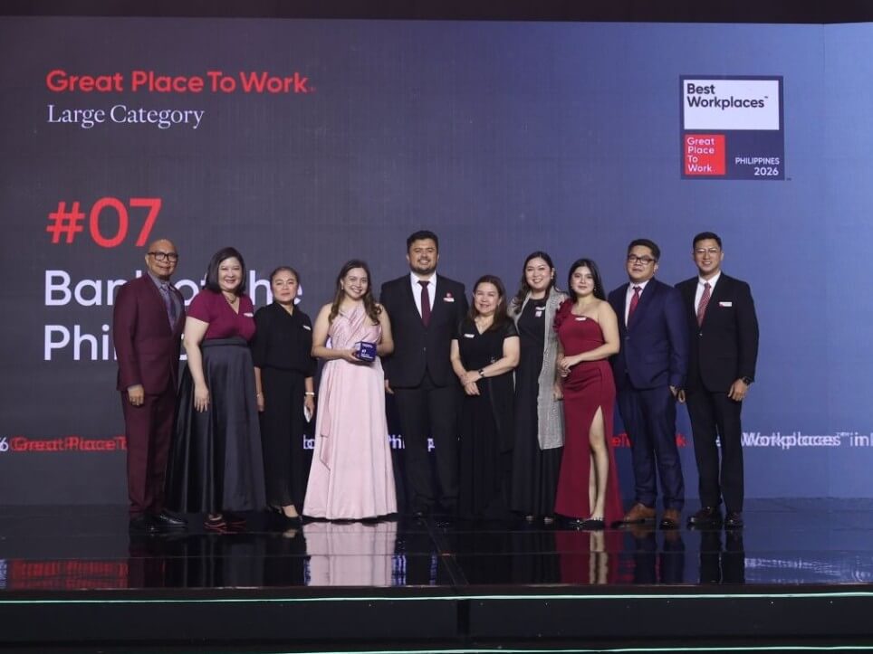 BPI Unibankers receive the Best Workplaces&trade; in the Philippines 2026 award during ceremonies held at Conrad Manila in Pasay City. | Contributed photo