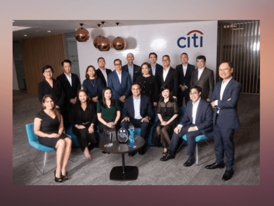 Citi Philippines chief executive officer and banking head, Paul Favila (standing, rightmost) with the country management team | Contributed photo