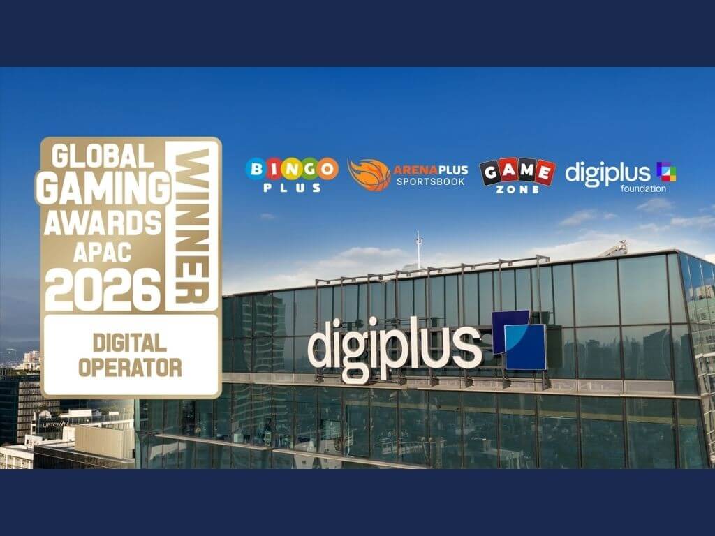 DigiPlus Interactive Corp., the country&rsquo;s premier digital entertainment provider behind BingoPlus, ArenaPlus, and GameZone, has been named Digital Operator of the Year at the 2026 Global Gaming Awards Asia-Pacific, marking its second consecutive annual win in the category and reinforcing its leading industry position in the APAC region. | Contributed photo