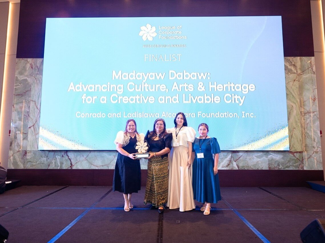 Representatives of the Alcantara Foundation and Alsons Dev at the 2026 CSR Guild Awards, where their joint initiative was a Finalist in the Outstanding CSR Project for Arts and Culture category.| Contributed photo