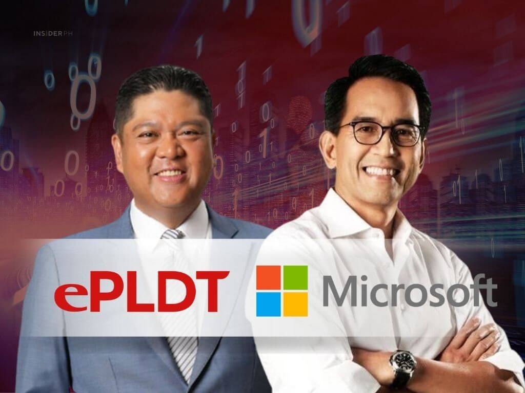 Victor S. Genuino, ePLDT president and CEO, and Peter Maquera, CEO, Microsoft Philippines. 