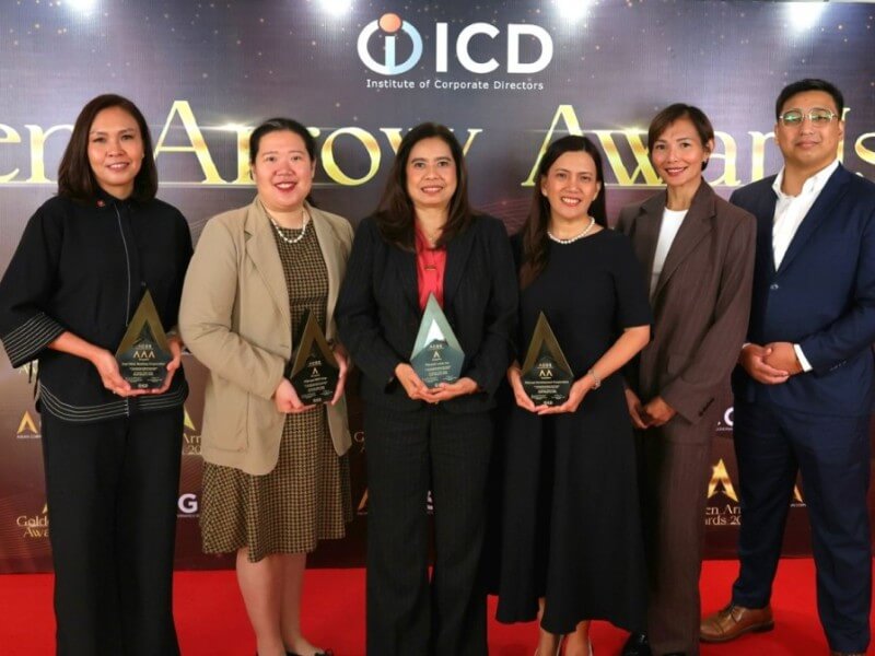 Filinvest Group representatives at the 2026 ASEAN Corporate Governance Scorecard Golden Arrow Awards. From left: Atty. Claribelle Bautista-Perez, EastWest chief compliance officer; Atty. Jennifer Lee, FDC senior legal counsel; Ana Venus A. Mejia, FLI EVP, treasurer, CFO and COO, and FILRT treasurer and CFO; Patricia Carmen D. Pineda, FDC and FILRT group investor relations head; Atty. Estrella Elamparo, FDC compliance officer and head of legal; and Rens V. Cruz II, FDC and FILRT group investor relations manager. | Contributed photo