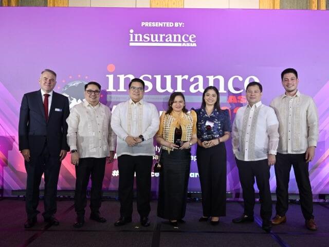 From left: Tim Charlton, publisher and editor-in-chief of Insurance Asia magazine, with iCare executives Dr. Mark Roland F. Malanay, COO; Geronimo V. Francisco, president and CEO; Jinky B. Lanuza, head of network management; Dr. Elze Grace C. Angelino, deputy medical director; Welhelm Teodoro S. Castroverde, chief growth officer for the general broker sales channel; and Atty. Gideon V. Pe&ntilde;a, chief commercial officer.| Contributed photo