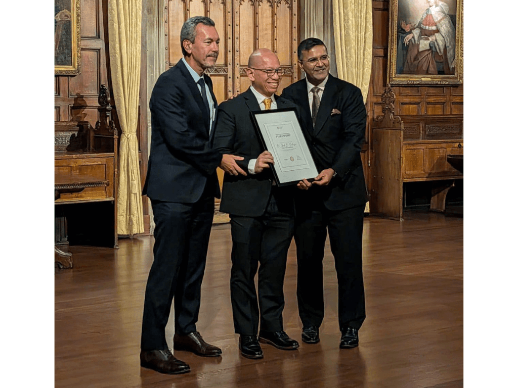 PHINMA Education president Chito B. Salazar is inducted into the Education Leaders Forum Fellowship during a ceremony in London, United Kingdom. | Contributed photo
