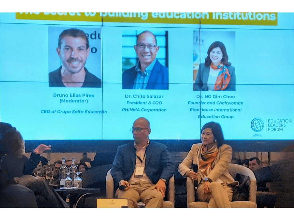 Salazar with fellow delegates at an Education Leaders Forum panel discussion. | Contributed photo