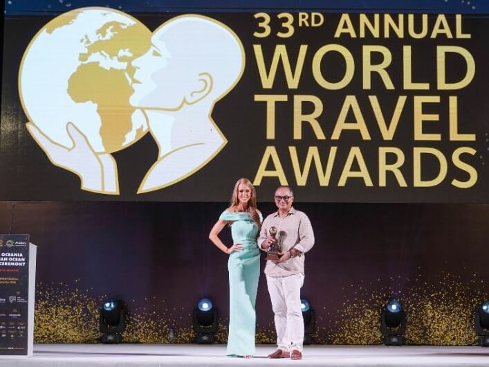 Barun Jolly accepts one of Robinsons Hotels and Resorts&rsquo; honors at the 2026 World Travel Awards, celebrating another milestone for RHR and Philippine hospitality. | Contributed photo
