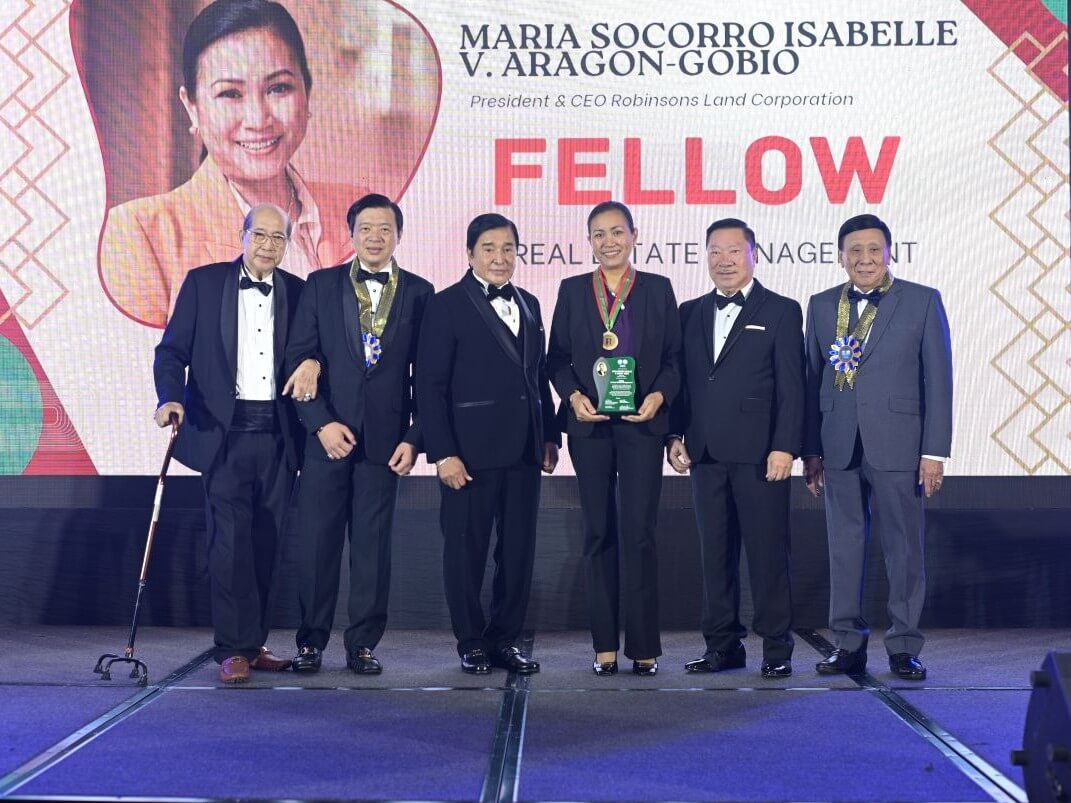 Robinsons Land's president and CEO Mybelle V. Aragon-GoBio has been conferred the title of "Fellow in Real Estate Management" at the FIABCI Philippines' 2026 Property and Real Estate Excellence Awards | Contributed photo