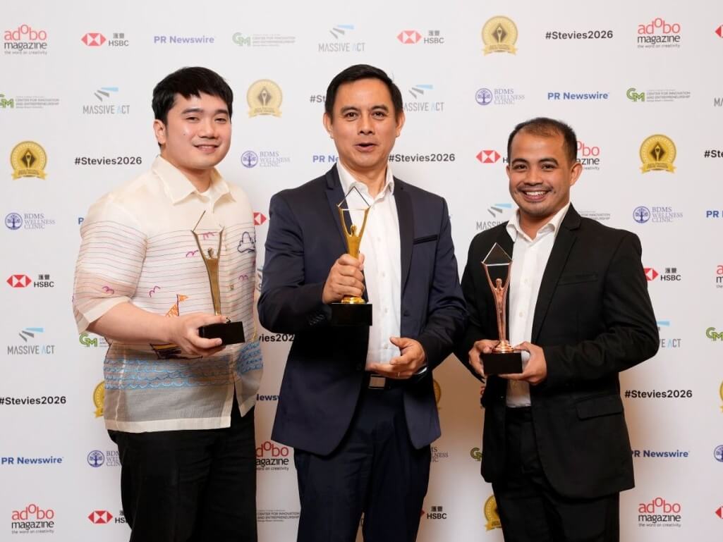 &nbsp;Shell Companies in the Philippines representatives (from left) Ryl Joseph Misalucha, RE workplace services lead PH; Archie Arceno, RE manager Manila; and Ramel Bibal, health advisor operational excellence, during the 13th Annual Asia-Pacific Stevie Awards Banquet held in Macao, China. | Contributed photo