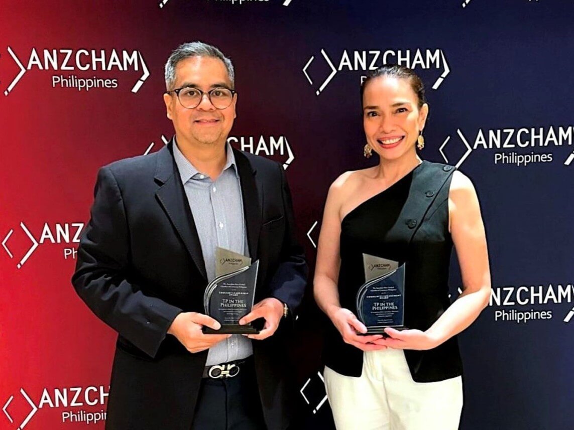 TP in the Philippines&rsquo; EVP for domestic and ANZ operations Patrick Lopez and business development director Rita Ugarte. | Contributed photo