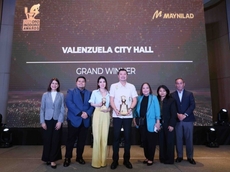 Valenzuela City Hall bagged the Grand Winner and the Public Offices and Spaces award, with Mayor Weslie “Wes” T. Gatchalian, reiterating that even basic facilities, such as restrooms, reflect the brand of leadership and management of any establishment or institution./Photo from Maynilad 