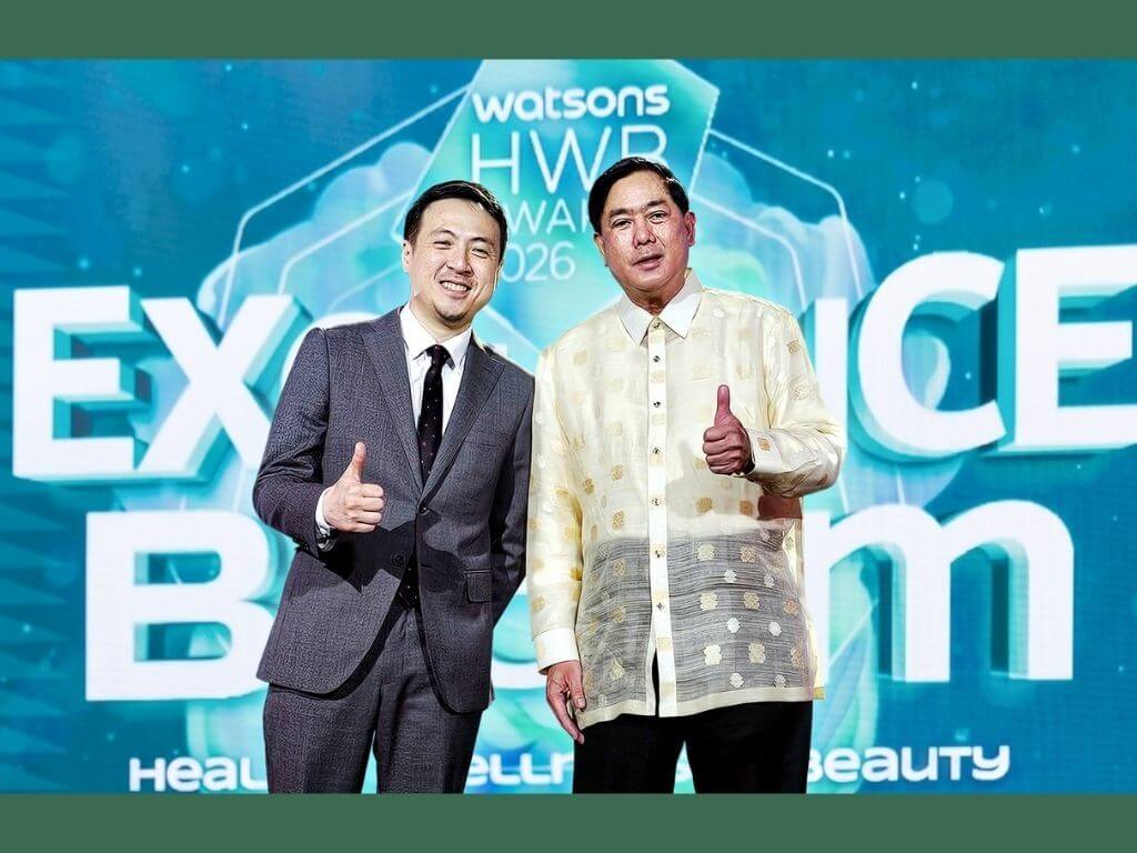 Watsons Philippines COO Jefferson L. Go and managing director Danilo S. Chiong lead the celebration at the Watsons HWB Awards 2026, where the country&rsquo;s leading health, wellness, and beauty partners came together to celebrate shared passion and meaningful partnerships that continue to shape the future of retail and positively impact millions of Filipino lives. | Contributed photo
