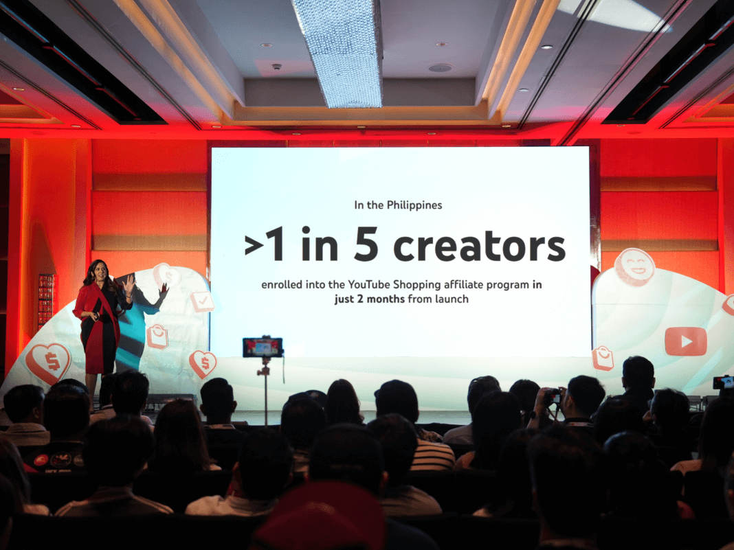 Google vice president for Southeast Asia and South Asia Frontier Sapna Chadha showcases the remarkable growth of YouTube Shopping in the Philippines./ Contributed photo